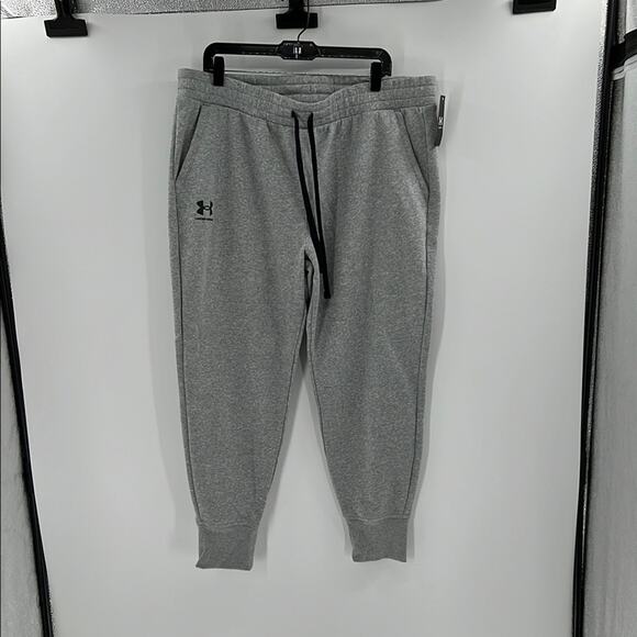 Under Armour Women's Rival Fleece Joggers - Gray - XXL - New with tags - Picture 1 of 7